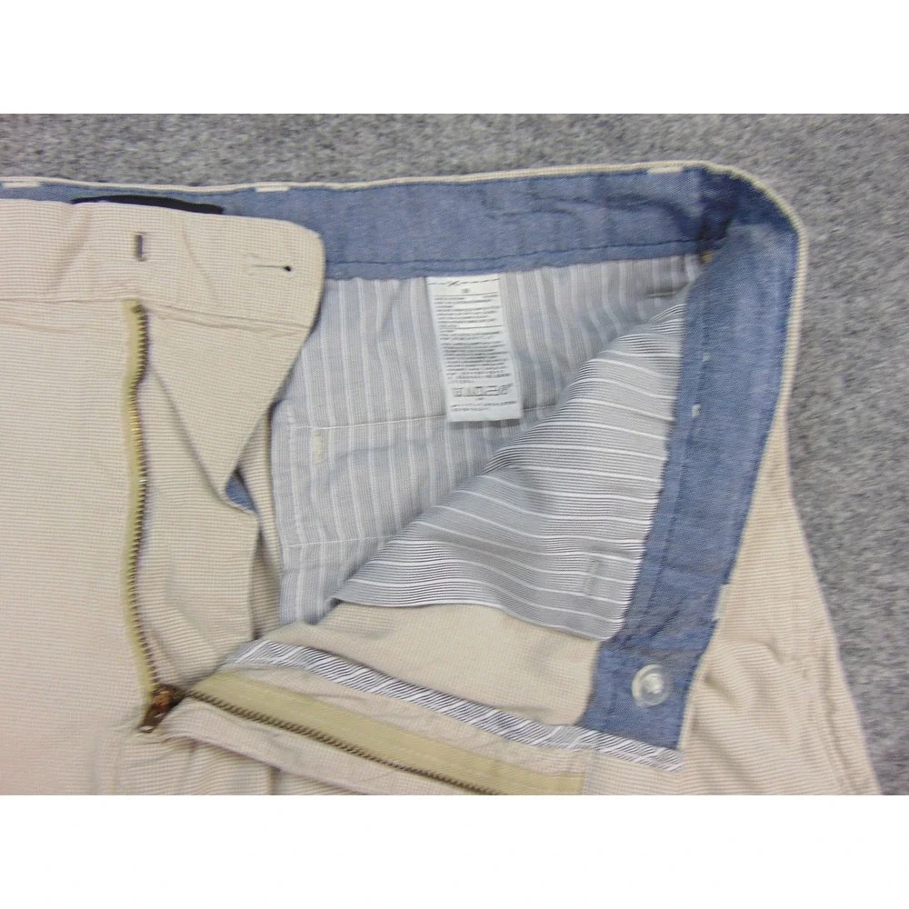 Banana Republic Aiden Club Short Mens 38 Tan Micro Check Preppy Summer Casual